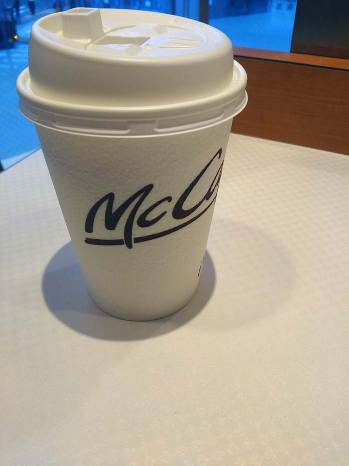 マクドナルドのカフェラテ
